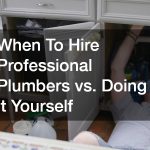 When To Hire Professional Plumbers vs. Doing it Yourself